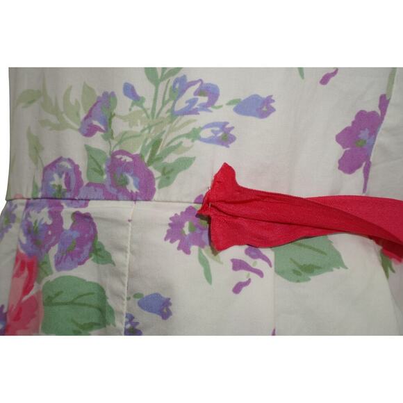 Vintage Chadwick’s Floral Dress Size 14P Button Front Garden Party Cottagecore - Picture 9 of 13